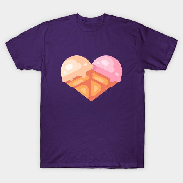 Ice cream heart T-Shirt by IvanDubovik